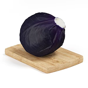 Food Vegetables Cabbage Purple Cabbage 3d model