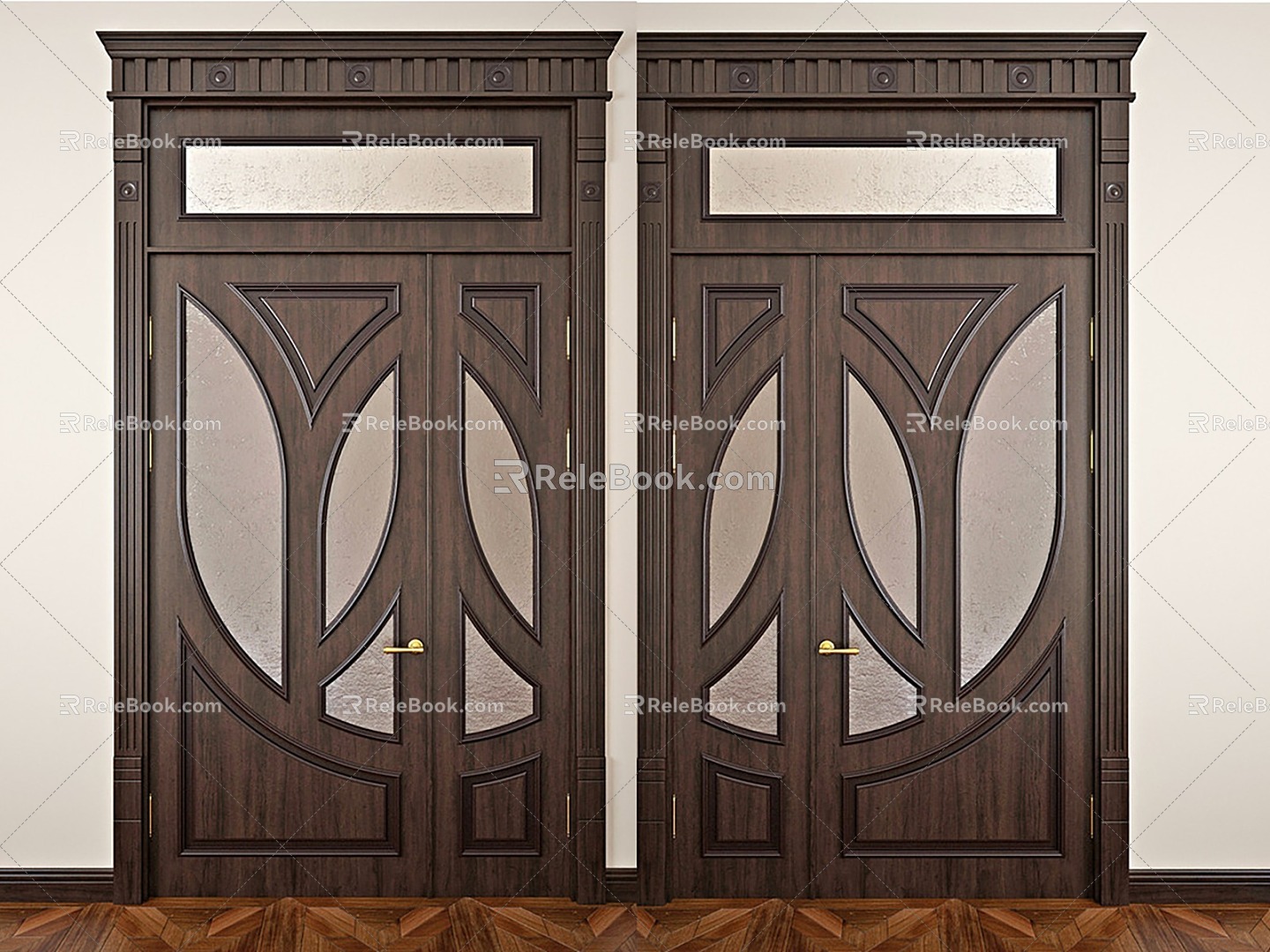 Gate Entry Door Wooden Door 3d model