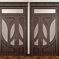 Gate Entry Door Wooden Door 3d model