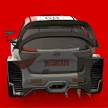 Red White Black High Performance Racing Car With RCC EC 69 Race Design Logos