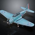 Retro Fighter Aircraft Vintage World War II Aircraft World War I Aircraft 3d model