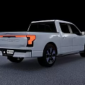 White Electric Pickup Truck With Modern Sleek Exterior And Black Alloy Wheels