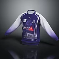 Purple and White Sweatshirt With 23 Number Vibrant Graphic Design