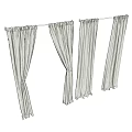 Elegant Window Curtains With Different Hanging Styles And Lightweight Fabric 3d model