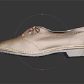 Brown Suede Lace Up Shoes with Contrast Stitching and Leather Sole in Casual Style