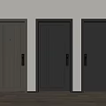 Modern Hinged Doors in Different Colors for Contemporary Home Interior Design 3d model