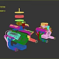 Two Automotive Parts 3D Mechanical Structure Models with Detailed Design Features
