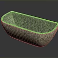 Light Green Woven Rectangular Storage Basket For Home Organizing