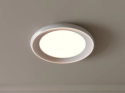 Modern Round Ceiling Light With White Frame And Bright Illumination For Home Interior Decoration 3d model