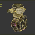 Hyundai car engine racing engine racing engine 3d model