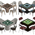 Modern Mahjong Table Sets With Matching Chairs In Various Styles And Colors