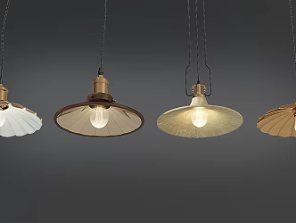 Light Luxury Chandelier Iron Metal Industrial and Mining Lamp Chandelier 3d model