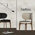 Modern Minimalist Dining Chairs With Black Leather And Beige Shearling Seats Wooden Legs Tradition Design