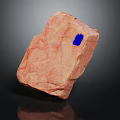 Red Natural Stone Material With Visible Blue Mark On Surface Texture 3d model