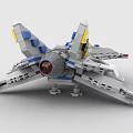 LEGO toy building blocks universe battleship sci-fighter plane 3d model