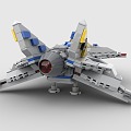 LEGO toy building blocks universe battleship sci-fi fighter plane 3d model