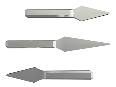 Durable Metal Hardware Tools With Different Shaped Flat And Pointed Tips 3d model