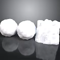 Three White Spheres And One Cube Practical Household Items For Daily Use