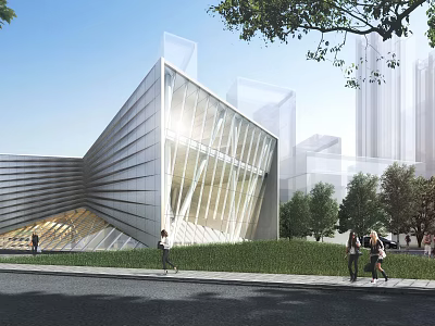 Modern Sales Office Building Concept Sales Office 3d model
