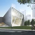 Modern Sales Office Building Concept Sales Office 3d model
