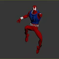 Red And Blue Game Movie Character In Running Pose With 40 Number Costume Design