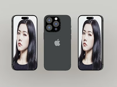 Apple Modern Smartphone Design Featuring Triple Camera Setup And Front 3d model