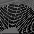White Air Cooler Fan With Two Fan Blades And Top Label Design