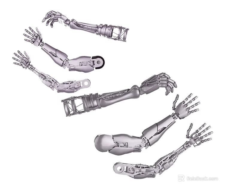 Smart Robotic Arms Advanced Mechanical Design With Articulated Joints And Components 3d model 