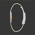 Luxury Wrist Watch With Gold Dial And Two Tone Gold Silver Strap Sleek Design