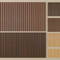 Various Colored Wooden Wall Paneling With Vertical Grooves For Home Decor