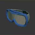 Blue Ski Goggles With Reflective Lenses And Comfortable Strap For Winter Sports