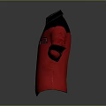 Red And Black Spliced Jacket With Stand Collar Front Pocket For Daily Use