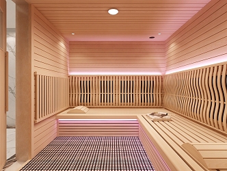 sauna room khan steam room style 3d model