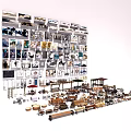 Diverse Furniture And Artwork Collection Displayed In Gallery Setting