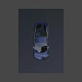 Blue Tesla Electric Sedan With Modern Sleek Design And Alloy Wheels