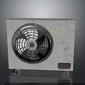 ACES Industrial Fan Equipment With White Casing Metal Blades And Red Base Parts