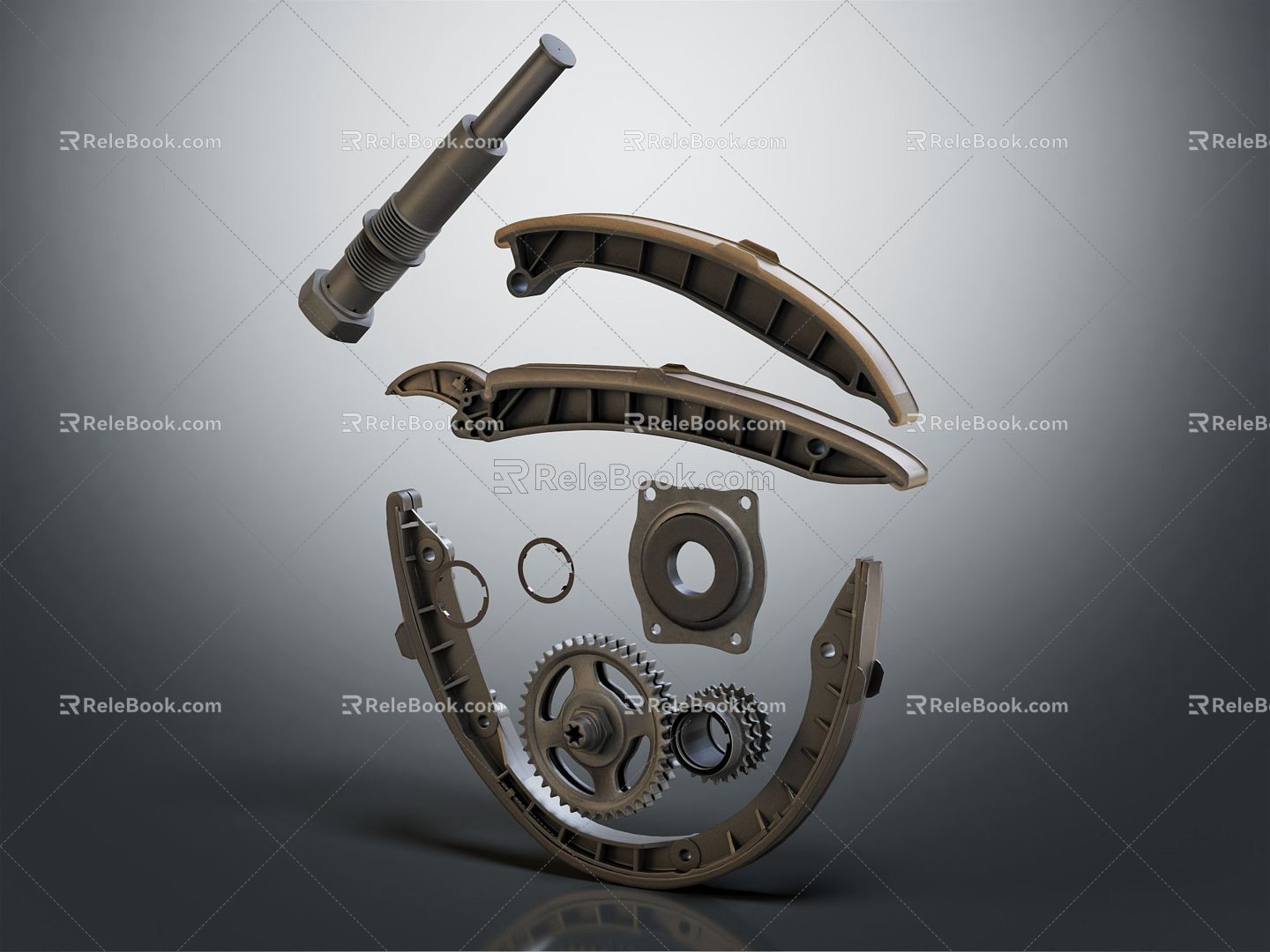 Modern Machinery Parts Auto Parts Parts 3d model