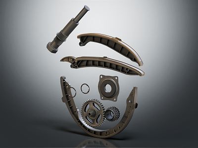 Modern Machinery Parts Auto Parts 3d model