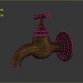 Vintage Rusty Brass Wall Mounted Faucet For Home Bathroom Kitchen Use