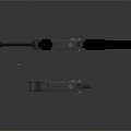 Modern Submachine Guns With Tactical Scope And Suppressor On Gray Background