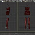 Stylish Gradient Strapless Dress With Thigh High Boots Fashion Outfit
