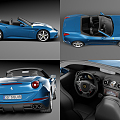 Hyundai sports car Ferrari Convertible 3d model