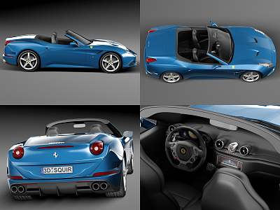 Hyundai sports car Ferrari Convertible 3d model