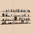 Decorative Ornament Sets With Vases Sculptures Candles Books And Figurines For Shelf