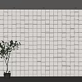 Silent background wall Internet red background wall square background wall exhibition hall background wall can be turned over house Silent cream background wall 3d model