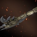 New Chinese Cold Weapon Halberd Axe 3d model