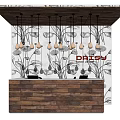 Modern reception desk 3d model