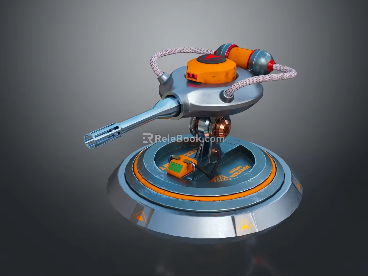 laser tower turret turntable sci-fi tower defense game tower defense sci-fi turret game turret game turret 3d model