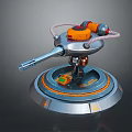 laser tower turret turntable sci-fi tower defense game tower defense sci-fi turret game turret game turret 3d model