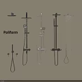 Poliform Shower Systems With Various Wall Mounted Handheld And Overhead Designs For Modern Bathrooms